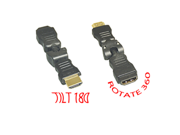 Cable Wholesale HDMI Swivel Adapter HDMI Male To HDMI Female Rotates 360 Degrees Tilts 180 Degrees