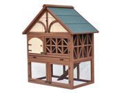 Stilt House Tudor Rabbit Hutch With Large Removable Tray Two Bottom Doors