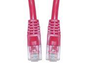 Cat 5e Red Ethernet Crossover Cable Snagless Molded Boot 7 foot