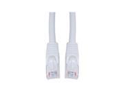 Cat 5e White Ethernet Patch Cable Snagless Molded Boot 25 foot