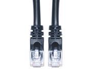 Cat 6a Black Ethernet Patch Cable Snagless Molded Boot 500 MHz 3 foot