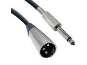 Cable Wholesale XLR Male to 1 4 Inch Mono Male Audio Cable 15 foot