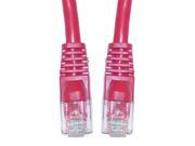 Cat 6 Red Ethernet Patch Cable Snagless Molded Boot 7 foot