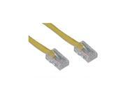 Cable Wholesale Cat 5E Yellow Ethernet Patch Cable Bootless 7 Foot