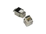 Cable Wholesale Shielded Cat 6A Keystone Jack RJ45 Female To 110 Punch Down Stp