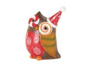 Koehler Polyresin Decorative Sparkly Holiday Colorful Candy Design Owl Decor