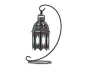 Koehler Home Decor Gift Accent Glass Moroccan Metal Tabletop Candle Lantern