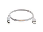 USB 2.0 A Male to B Male Cable 3FT White
