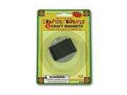 krafters korner Assorted Kids Child School Craft Fun Projects Rectangle Magnets Black Pack 12