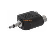 Offex 3.5mm Mono Plug to 2xRCA Jack Adapter