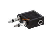 2x3.5mm Mono Plug to 3.5mm Stereo Jack Adapter