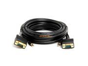 SVGA Super VGA HD15 M M cable w 3.5mm Stereo Audio Gold Plated 15FT
