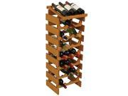 Dakota 24 Bottle Natural Wood Stacking Home Kitchen Bar 7 Shelf Wine Bottle Storage Rack Holder With Display Top Furniture Medium Oak