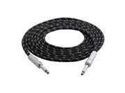 Pyle Home Indoor Premium Quality 12 Ft 1 4 To 1 4 Guitar Instrument Amp Cable W Fabric Shielding