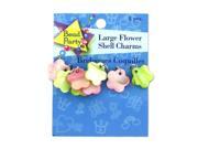 Bulk Buys Jewelry Crafting Fun Party Large Flower Shell Charms Plastic 24 Pack