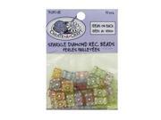 Bulk Buys Crafting Jewelry Making Sparkle Diamond Rectangle Beads Pack Of 50 Case 24