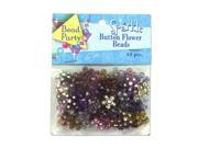 Bulk Buys Crafting Jewelry Making Sparkle Button Flower Beads Plastic Pack Of 60 Case 24