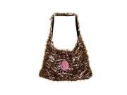 Bulk Buys Outdoor Travel Women Ladies Girls Hand knit Over the Shoulder Bag Pack Of 1 Brown Pink