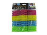 Bulk Buys Household Laundry Accessory Dress Hanging Multi Color Plastic Clothespins 30 Pack