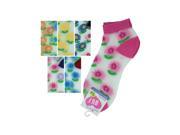 Bulk Buys Kids Multi Color Wool Low cut flowers 6 8 Flat Crew Fashion Dress socks pack of 36