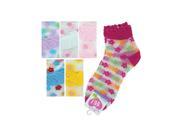 Bulk Buys Kids Multi Color Wool Mid cut flowers 6 8 Flat Crew Fashion Dress socks pack of 36