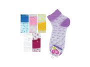 Bulk Buys Kids Multi Color Wool Mid cut dots 6 8 Flat Crew Fashion Dress socks pack of 36