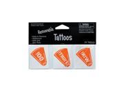 Bulk Buys 24pk Waterproof Temporary Cheer Tattoos 040282 Orange Case of 24