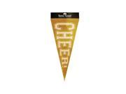 Bulk Buys Sports Cheer Leading Pennant Flag Banner Party Decor 293269 Yellow Pack of 24