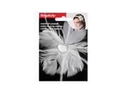 Bulk Buys Simplicity White Feather With Jewel Headband Accent Pack Of 24