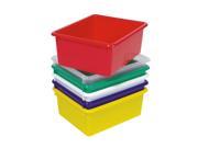 Home Office Indoor Red Plastic 15 Cabinet Storage Tub 5 H x 10 1 2 W x 13 L