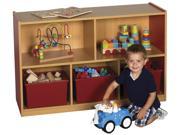 Offex Kids Children 30 H Colorful Essentials Storage Cabinet Red 5 Comp