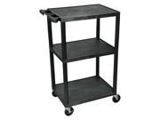 Luxor LP42 B AV Carts 3 Shelves