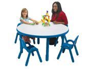 BaseLine Preschool Round Table Chair Set Royal Blue