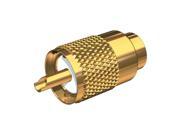 PL 259 58 G Gold Solder Type Connector With UG175 Adapter DooDad