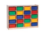 Steffywood Home School Kids Storage Cabinet 20 Tub Storage With Multi Colored Trays