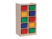 Steffywood Home Indoor School Classroom 10 Tray Storage Unit With Multi Colored Trays