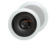 Cmple 5.25 Surround Sound 2 Way In Wall In Ceiling Speakers Pair Round