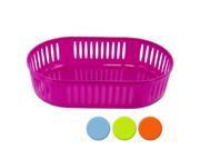 Bulk Buys Home Indoor Oval Shaped Multipurpose Storage Basket Assorted Colors Pack of 12