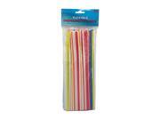 Bulk Buys Picnic Party Assorted Colors Flexible Plastic Drinking Straws Pack of 12