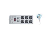 Surge Protector Flat Rotating Plug 6 Outlet Gray 1 X3 MOV Power Cord 6 foot