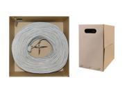 Cable Bulk Shielded Cat5e Gray Ethernet Cable Stranded Pullbox 1000 foot