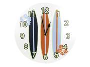 Trend Lab 108157 Wall Clock Circular Shape With Surfboards And Flowers