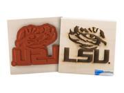 Clearsnap School Louisiana State University Sports Logo Wood Mount Rubber Stamp