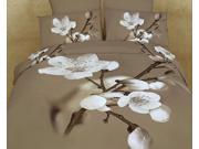 Dolce Mela Home Indoor Queen Bed Modern Bedding Floral Duvet Cover Set DM420Q