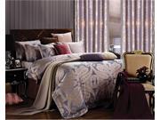 Dolce Mela Home DM478Q Jacquard Damask Luxury Bedding Queen Duvet Cover Set