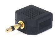Monoprice 3.5mm Mono Plug To 2 x 3.5mm Mono Jack Splitter Adaptor Gold Plated