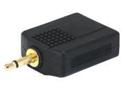 3.5mm Mono Plug To 2 x 6.35mm 1 4 Inch Stereo Jack Splitter Adaptor Gold