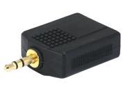 3.5mm Stereo Plug to 2 x 6.35mm 1 4 Inch Mono Jack Splitter Adaptor Gold
