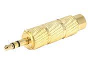 Monoprice Metal 3.5mm Stereo Plug to 6.35mm 1 4 Inch Stereo Jack Adaptor Gold Plated