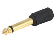 Monoprice 6.35mm 1 4 Inch Mono Plug to 3.5mm Stereo Jack Adaptor Gold Plated
